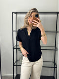 VEROMODA - BEAUTY SS TOP - BLACK