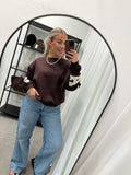 ONLY - SWEAT L/S BACK/SLEEVE PRINT - VINEYARD WINE
