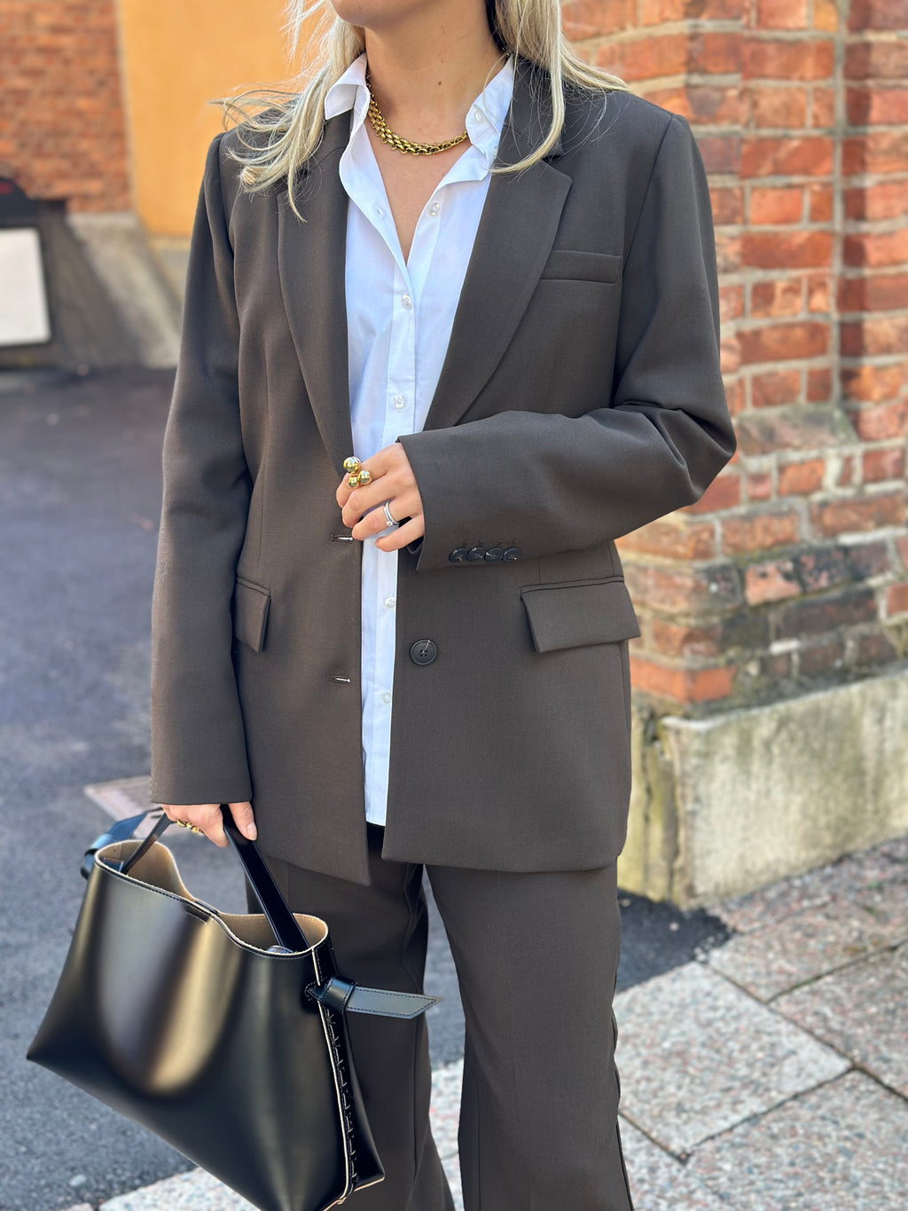 SELECTED FEMME - RITA LS CLASSIC BLAZER - DELICIOSO/MELANGE