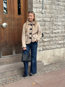 JDY - NORLLA LIFE TEDDY JACKET - CEMENT