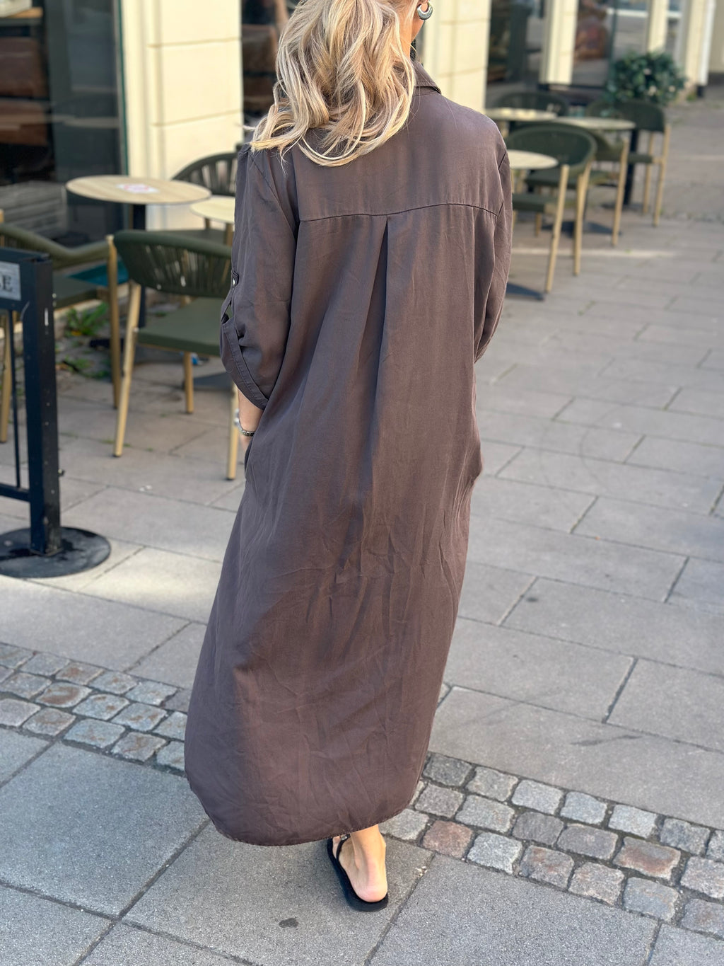 JÖRLEVIK - JEANSKLÄNNING - ESPRESSO
