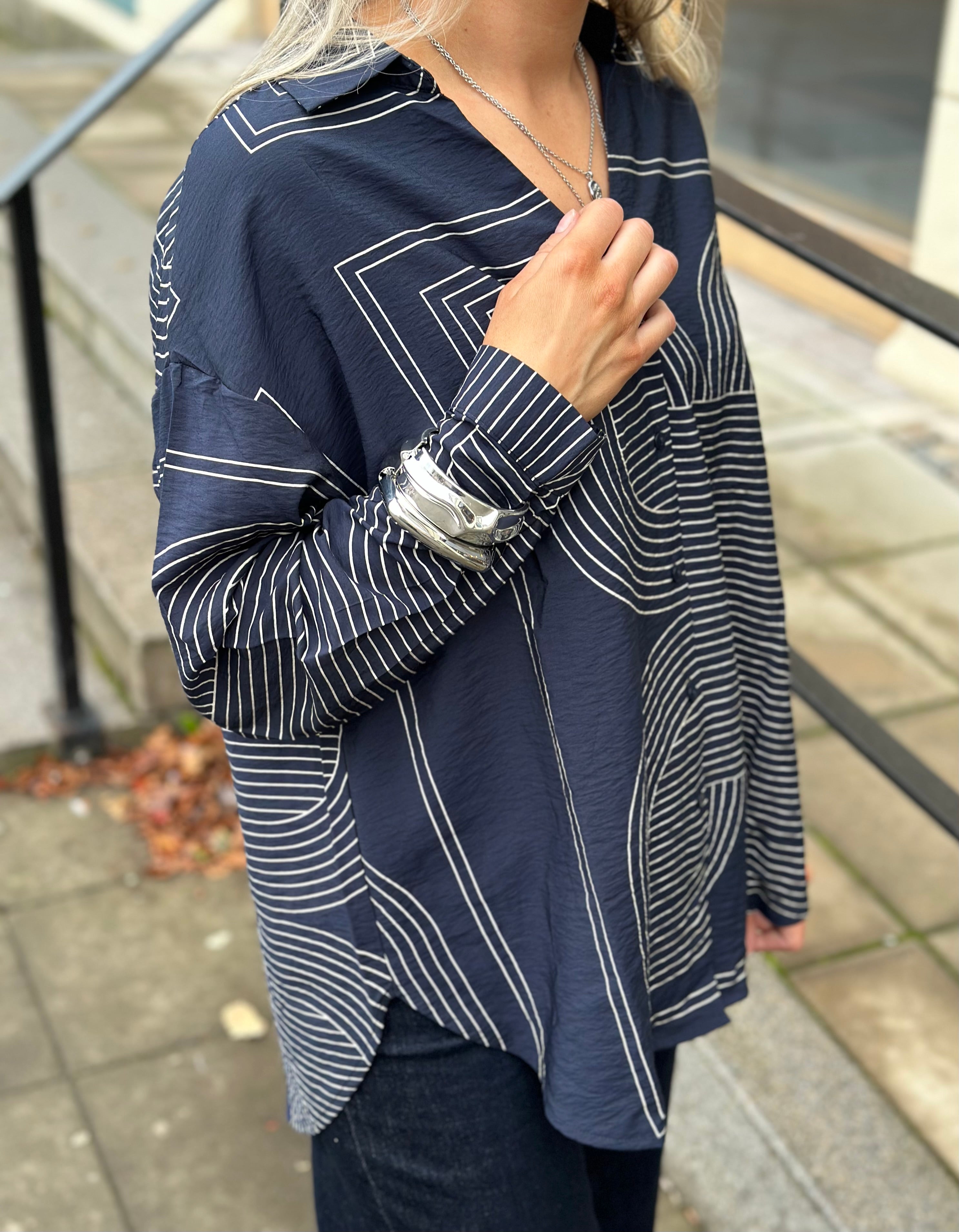 JDY - TROYA LIFE L/S SHIRT - SKY CAPTAIN