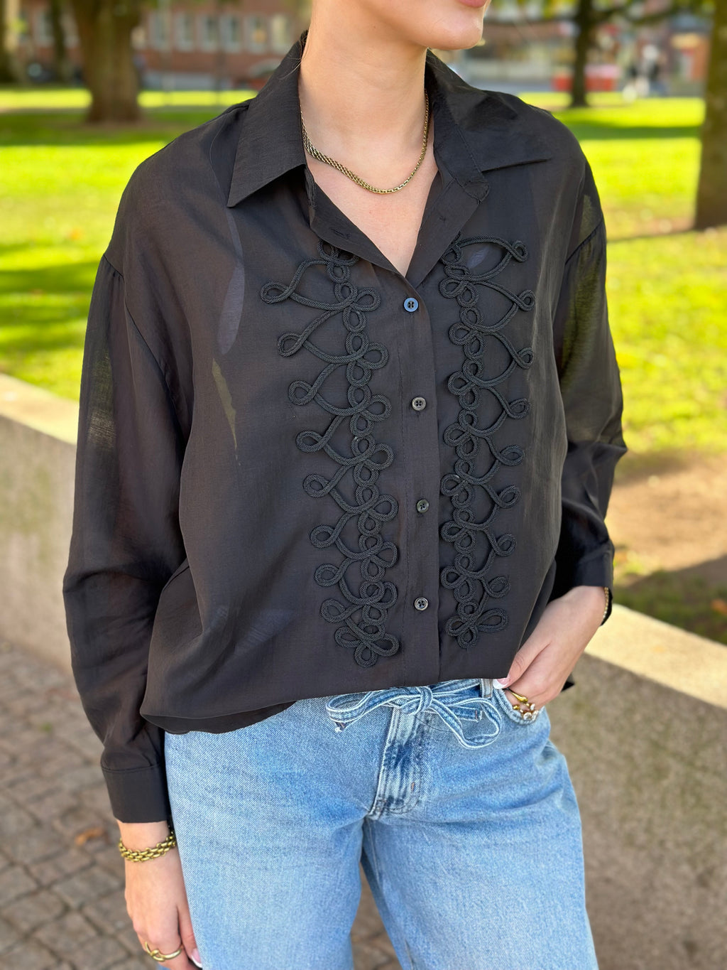 MARTA - SECRET SHIRT 68974 - BLACK