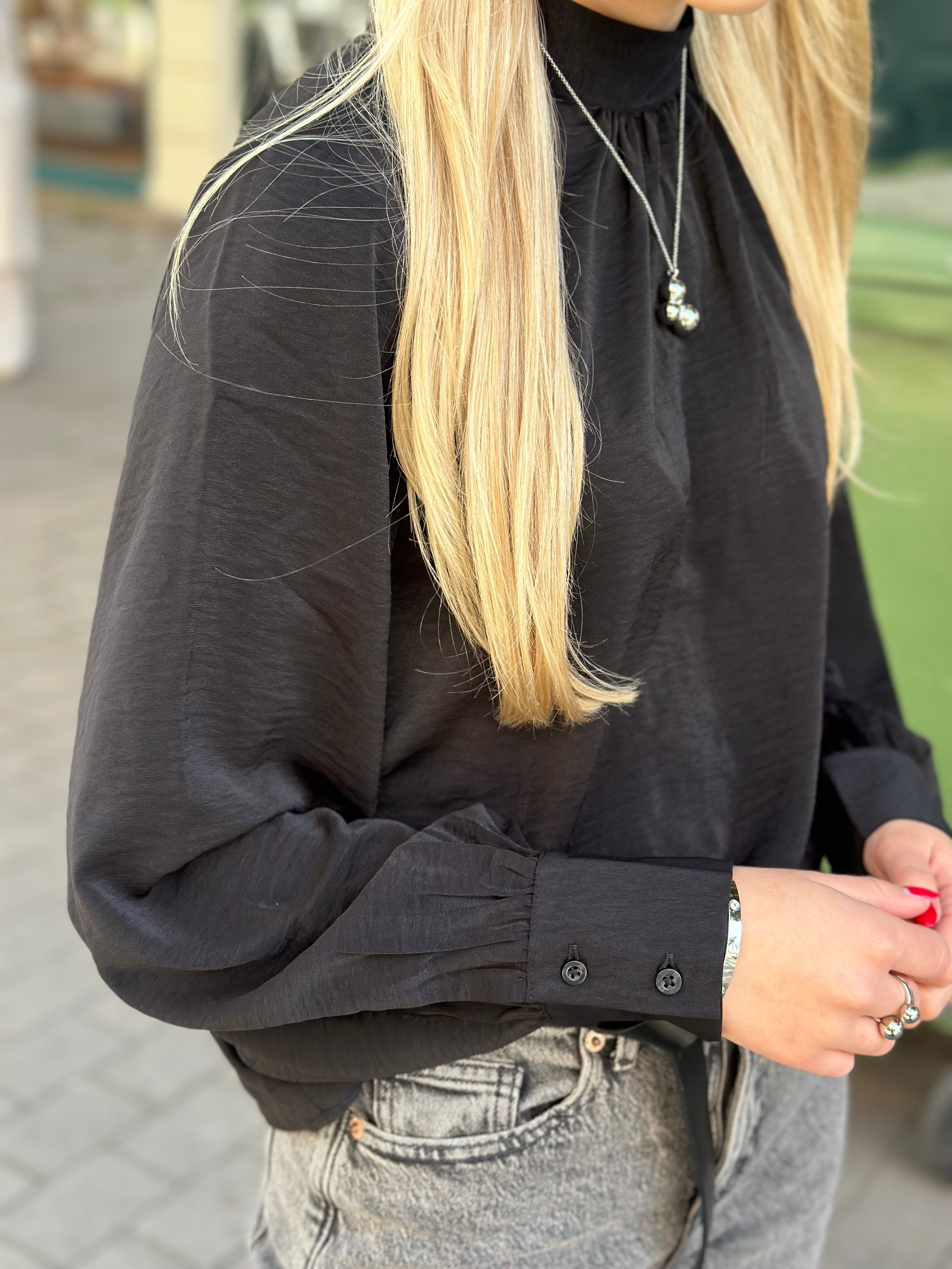 JDY - AYA LS HN TOP - BLACK