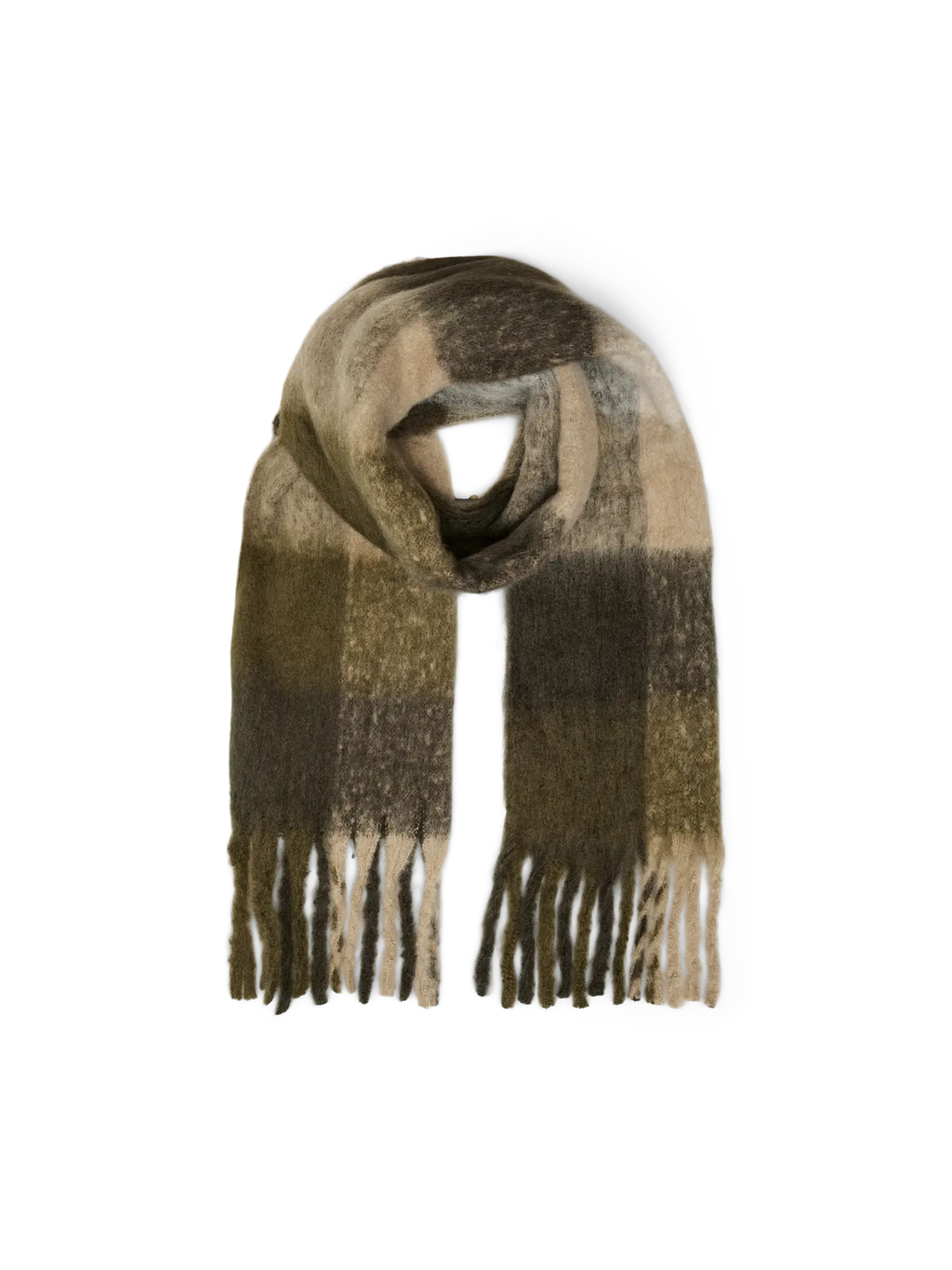 VEROMODA - IVY LEAGUE SCARF - IVY GREEN PEAT/SILVER MINK/BIRCH