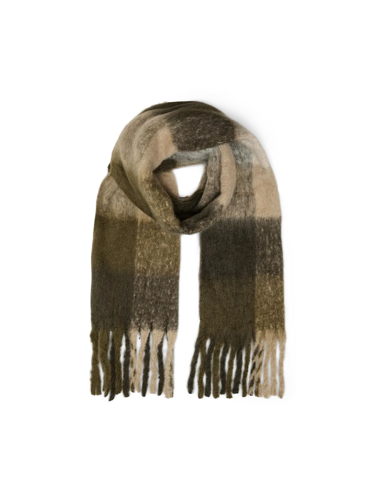 VEROMODA - IVY LEAGUE SCARF - IVY GREEN PEAT/SILVER MINK/BIRCH