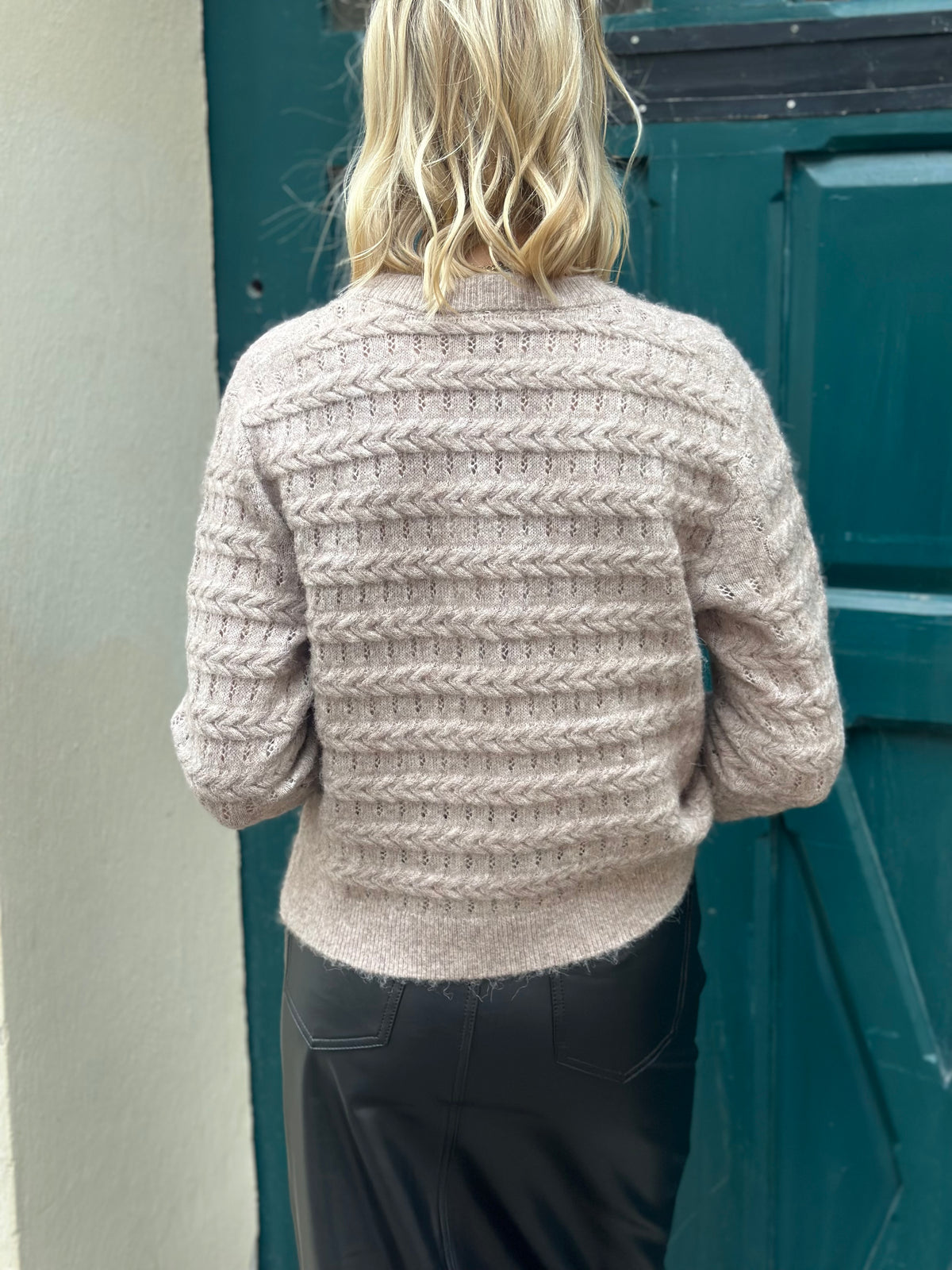 ONLY - CABALA LS CABEL CARDIGAN - MOCHA MERINGUE/SILVER