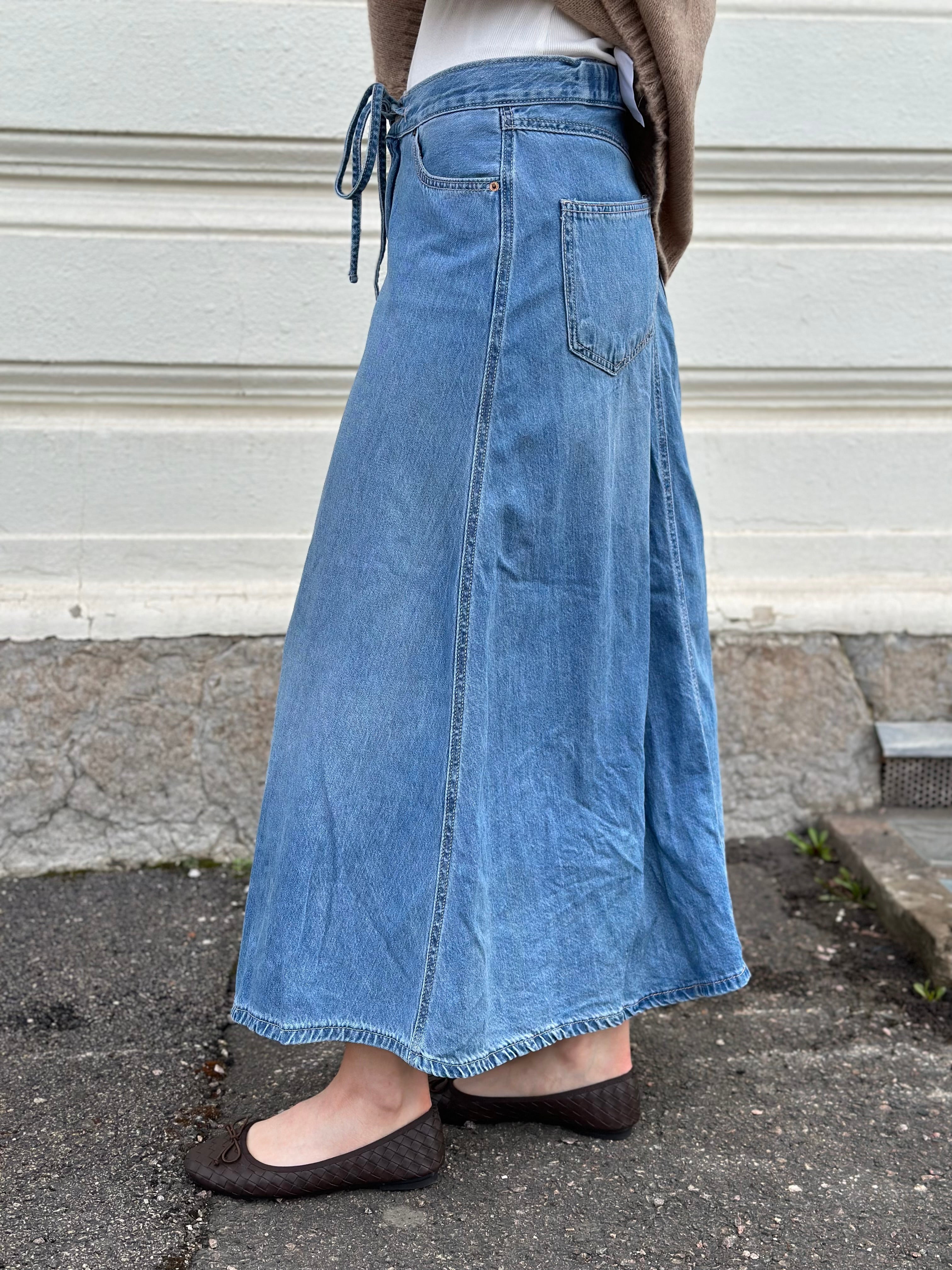 VEROMODA - HILLA MR WIDE 7/8 DNM SHIRT - LIGHT BLUE DENIM