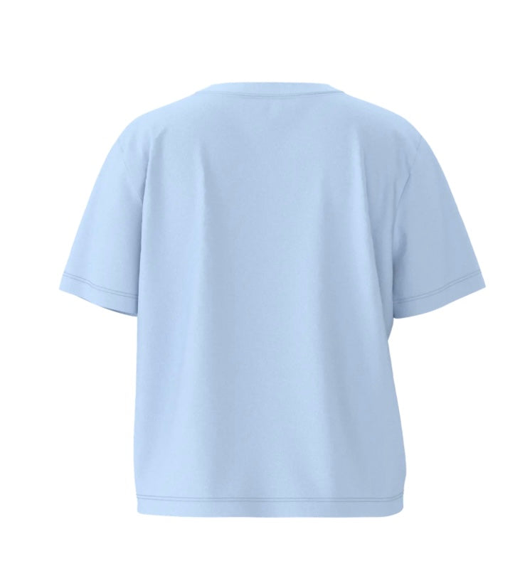 SELECTED FEMME - ESSENTIAL SS BOXY TEE - CASHMERE BLUE