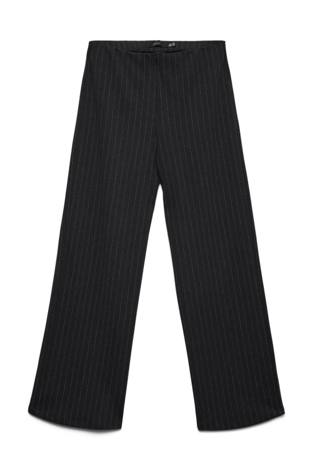 VERO MODA - BERLIN WIDE PANT - OBSIDIAN/OATMEAL