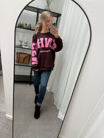 Ladda upp bild till gallerivisning, MARTA - HIBISCUS SWEATSHIRT 22659 - BORDEAUX
