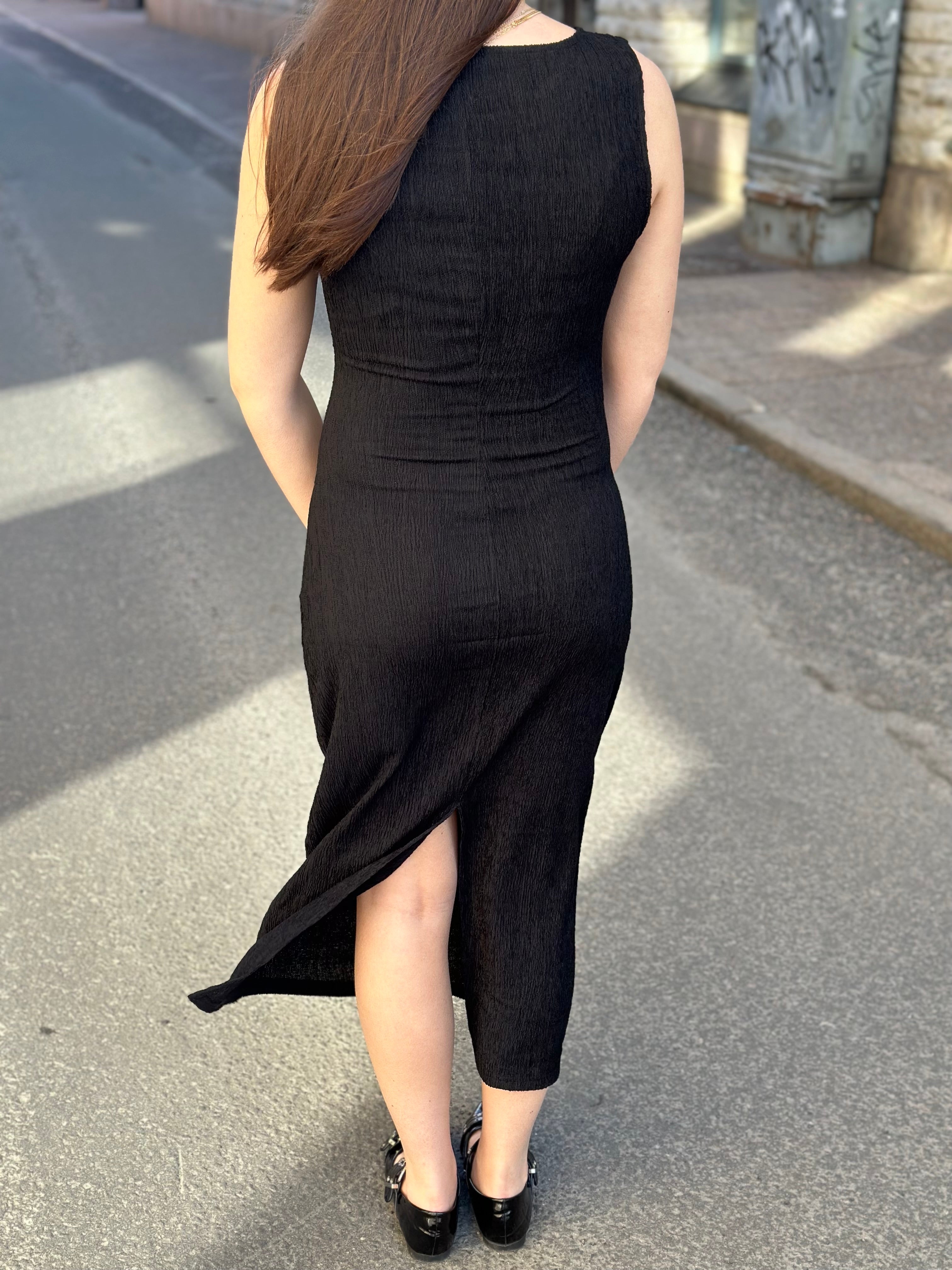 ONLY - LAVA S/L LONG DRESS - BLACK