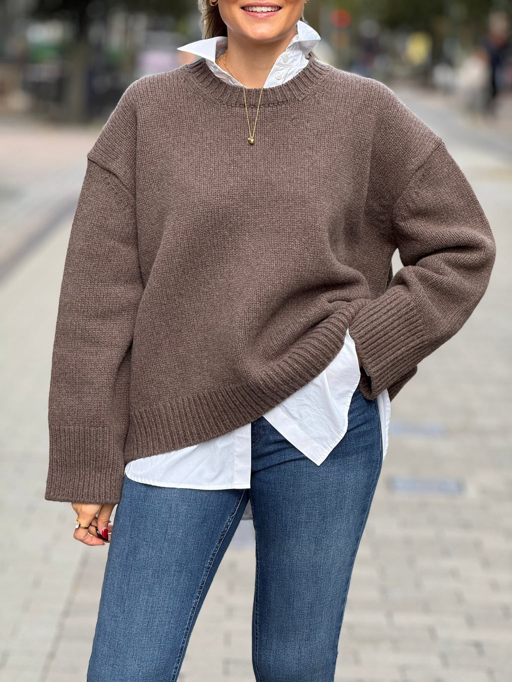 LEVETÉ ROOM - PERLE KNIT 301702 - BROWN