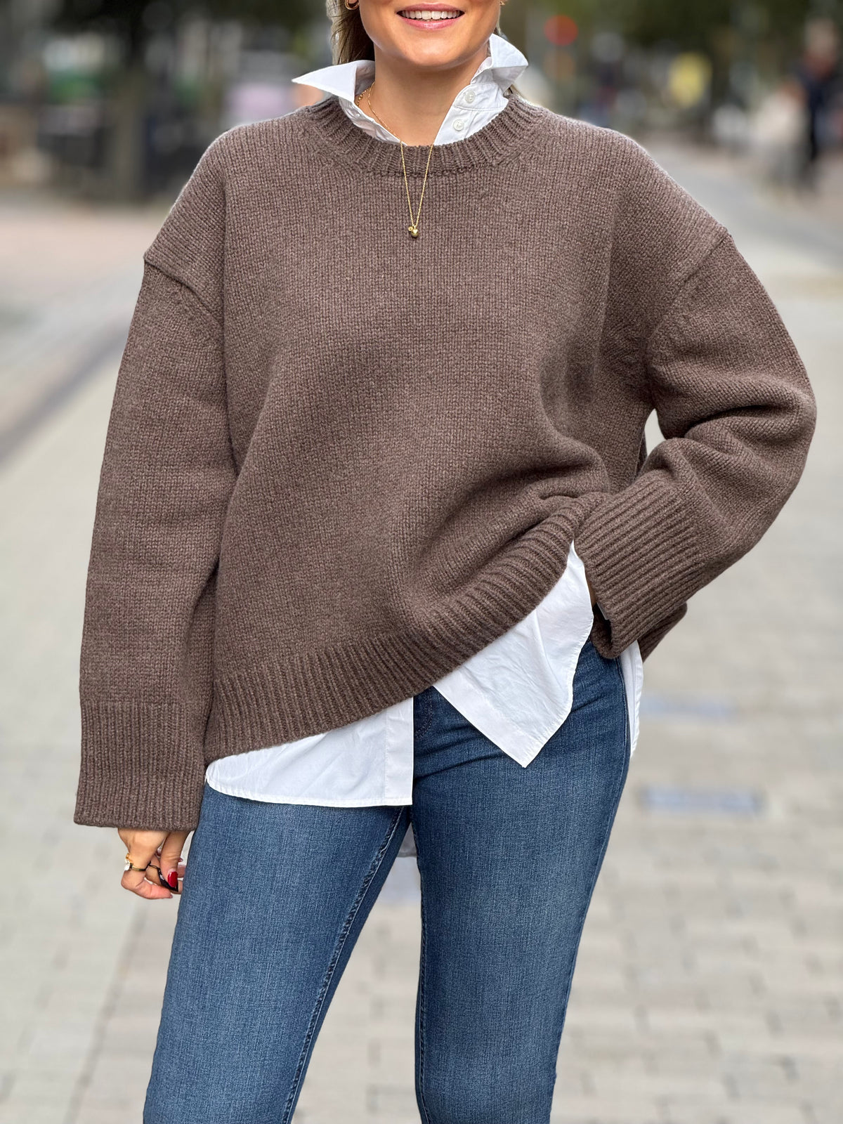 LEVETÉ ROOM - PERLE KNIT 301702 - BROWN