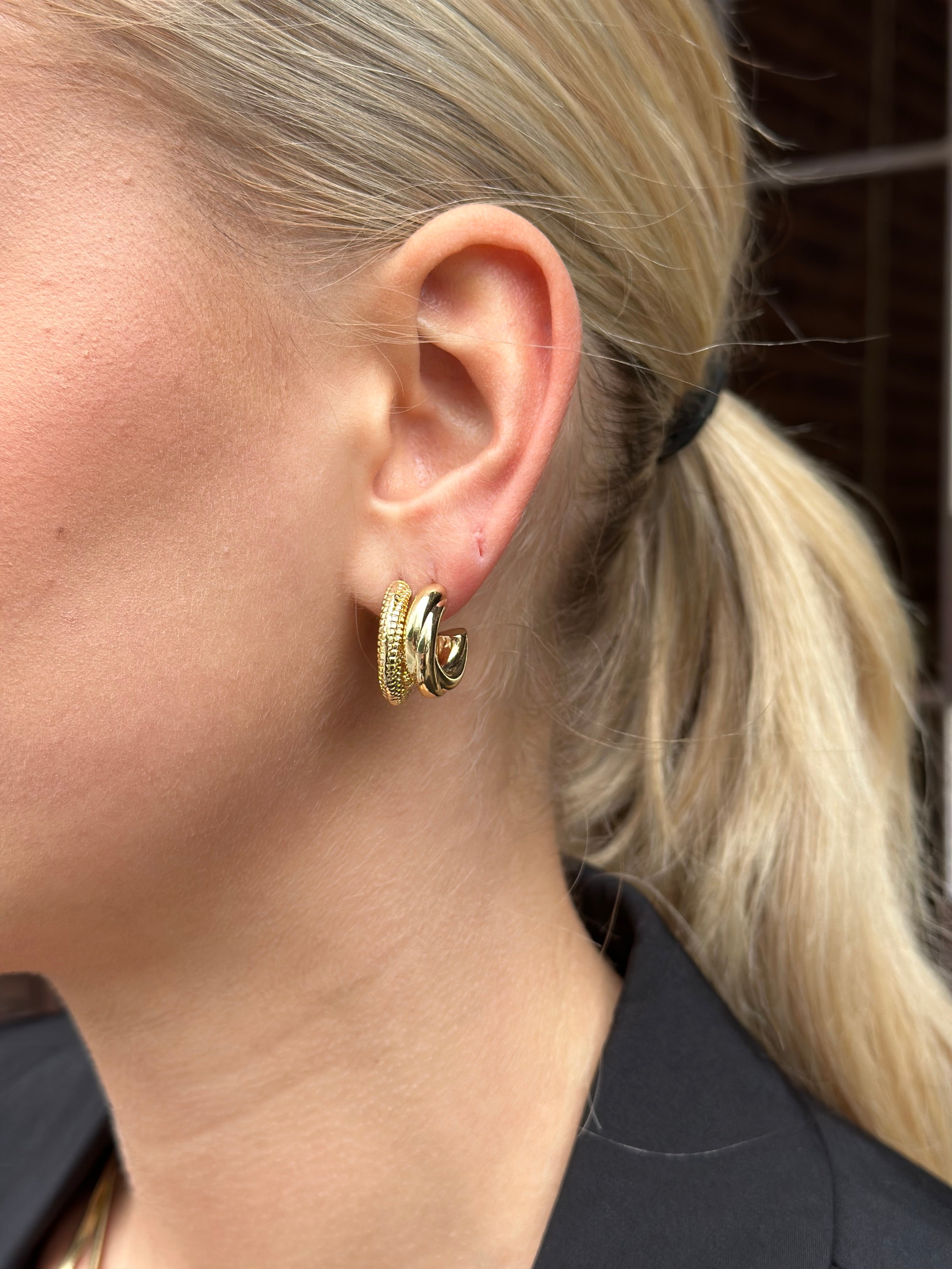 PIECES - SIA 2-PACK EARRINGS - GULD