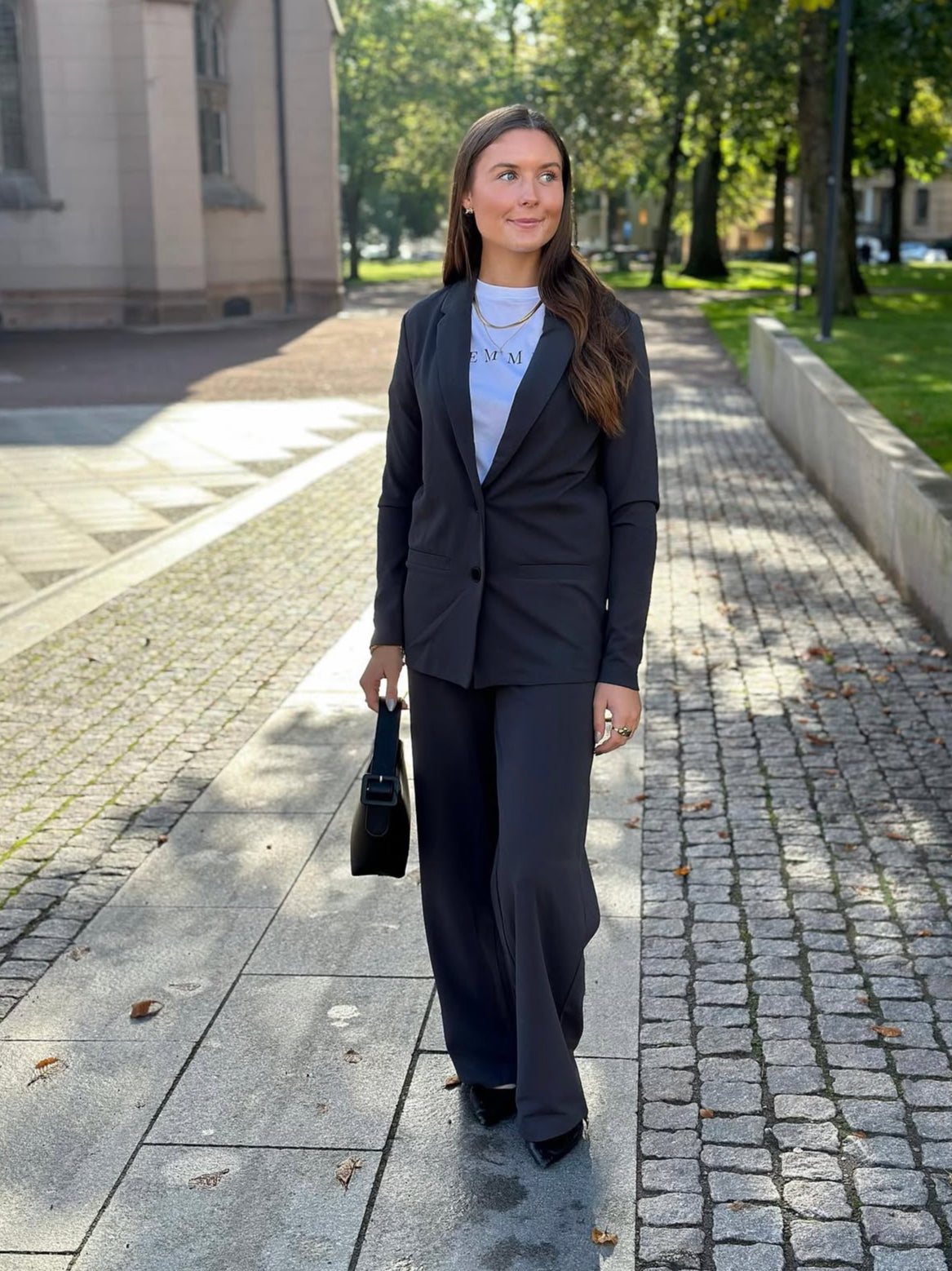 JDY - LOUISVILLE CATIA WIDE PANTS - PHANTOM