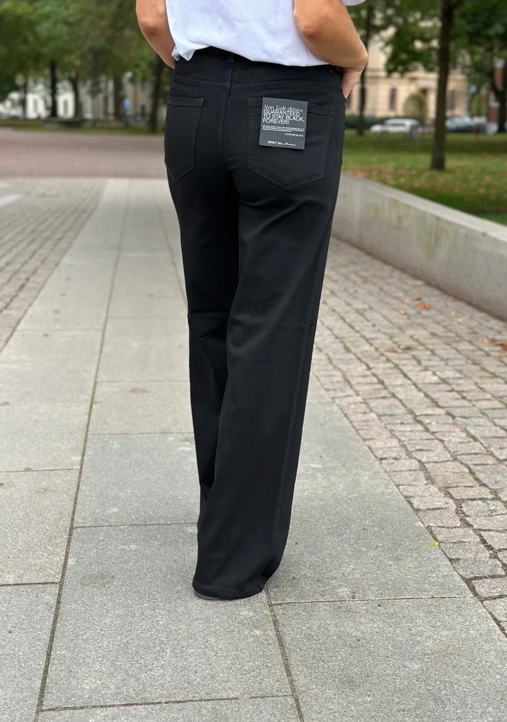 ONLY - MADISON BLUSH HW WIDE 15301338 - BLACK DENIM