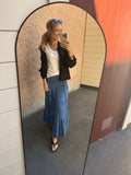 COSY HOUSE - SMOCK KJOL - MEDIUM BLUE DENIM