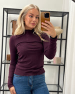 Ladda upp bild till gallerivisning, JDY - FRANSISKA L/S HIGHNECK TOP - WINETASTING
