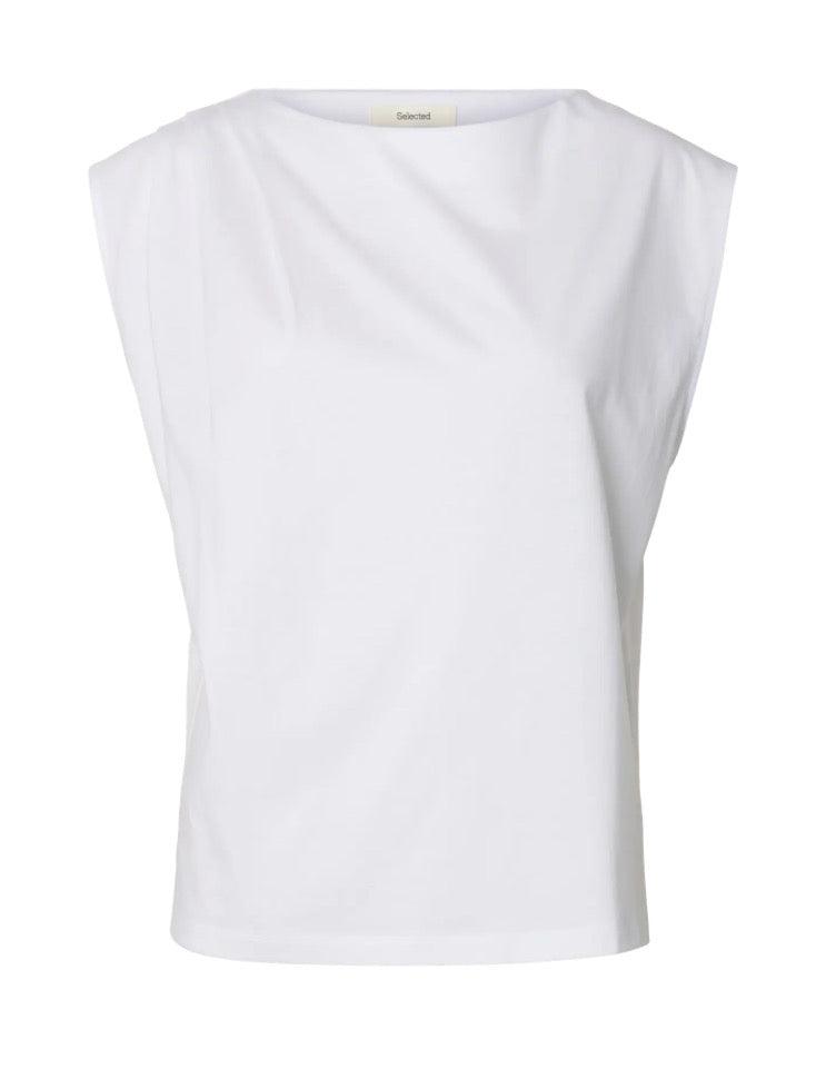 SELECTED FEMME - CALLI SL TOP - BRIGHT WHITE