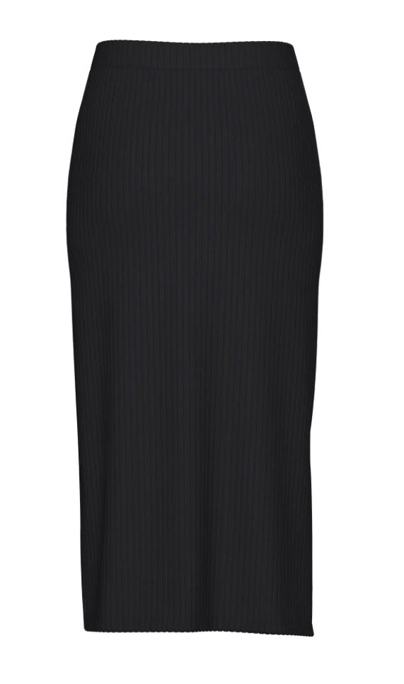 PIECES - KAYLE MW MIDI SKIRT - BLACK