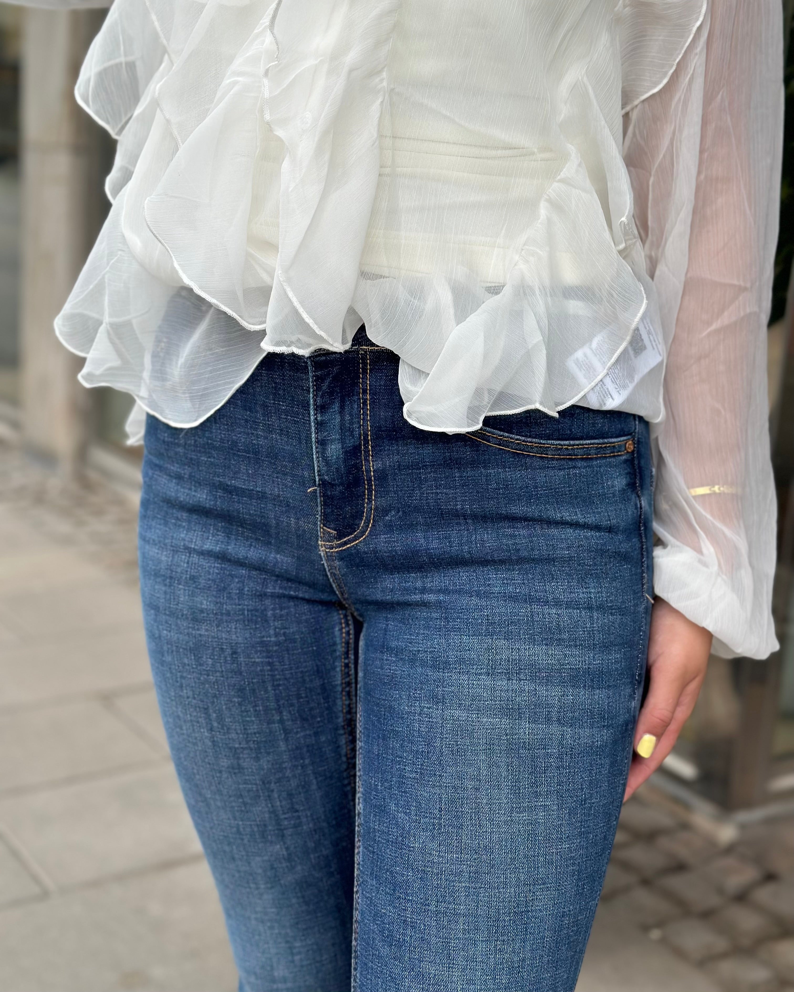 VERO MODA - FLASH MR FLARED JEANS LI3110 - DARK BLUE DENIM