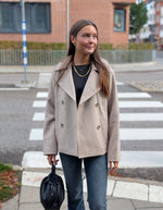 Ladda upp bild till gallerivisning, SELECTED FEMME - ALMA WOOL BLEND JACKET - SANDSHELL/MELANGE
