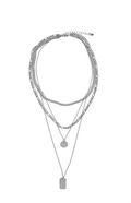 PIECES - OKIA COMBI NECKLACE - SILVER