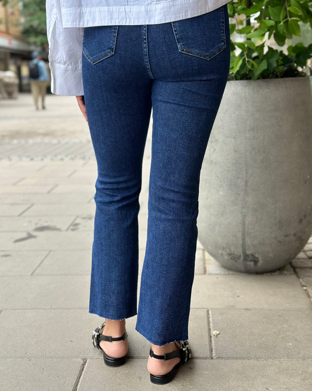 COSY HOUSE - FLARED JEANS - DARK BLUE DENIM Y6306D#