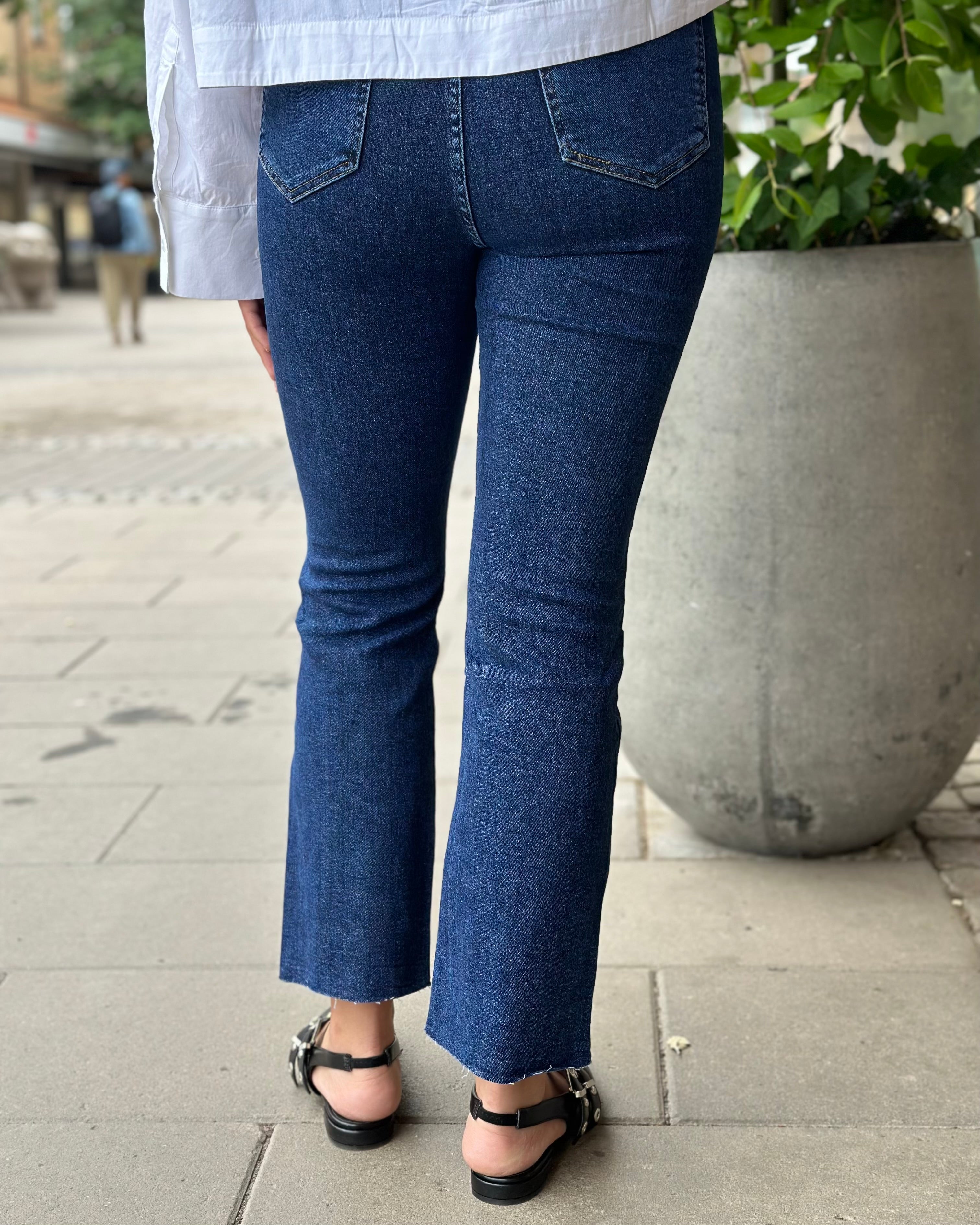 COSY HOUSE - FLARED JEANS - DARK BLUE DENIM Y6306D#