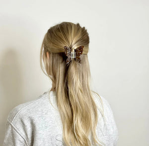 STELLA DETAILS - LARGE BUTTERFLY CLIP 6,5 CM - SPARKLING HAZEL
