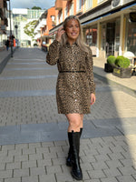 Ladda upp bild till gallerivisning, VERO MODA - LUCIE LS SHORT LEO DRESS - SILVER MINK/LEOPARD
