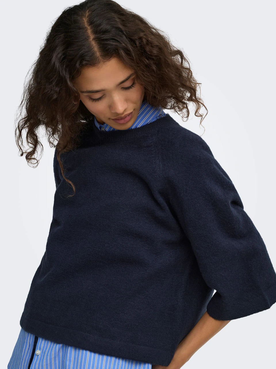 ONLY - SIMONI 3/4 PULLOVER - NAVY BLUE MELANGE