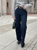 ONLY - MADISON BLUSH HW WIDE - DARK BLUE DENIM/RINSE