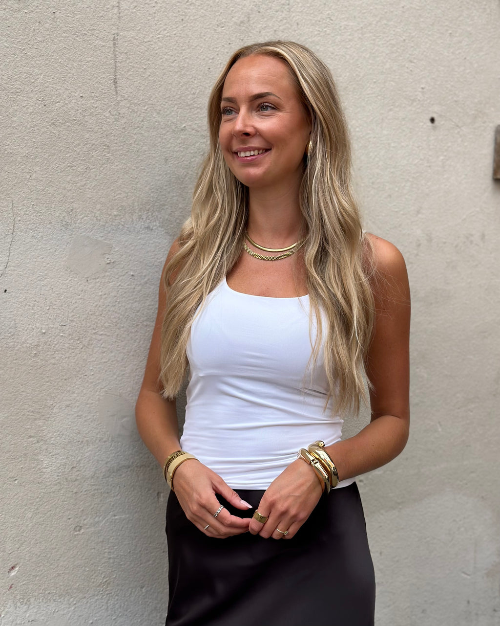 ONLY - LEA S/L 2-WAYS FIT TOP - BRIGHT WHITE