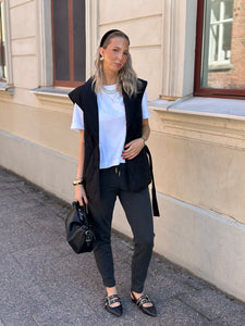 ONLY - POPTRASH PANT - DARK GREY MELANGE