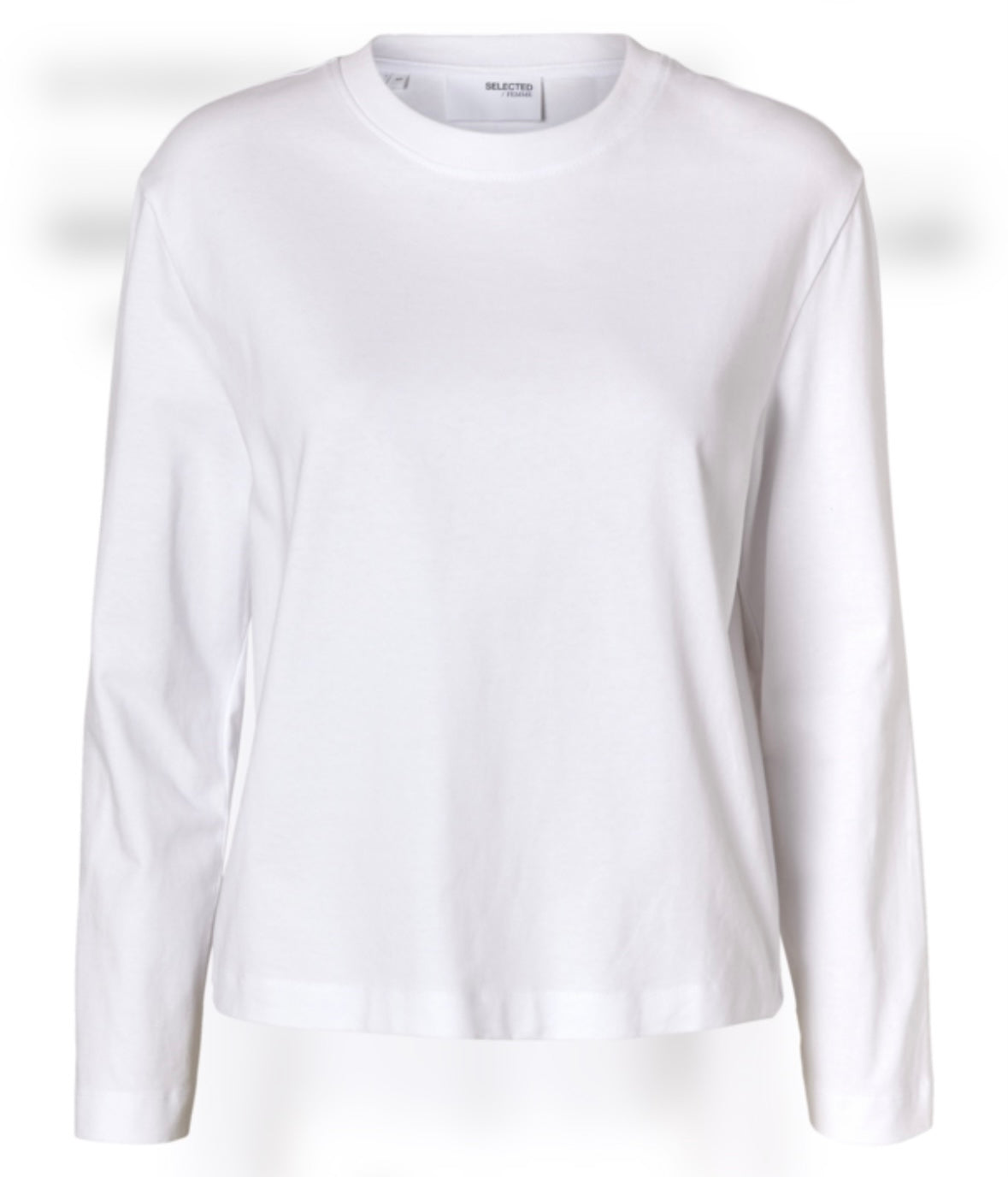 SELECTED FEMME - ESSENTIAL LS BOXY TEE - BRIGHT WHITE