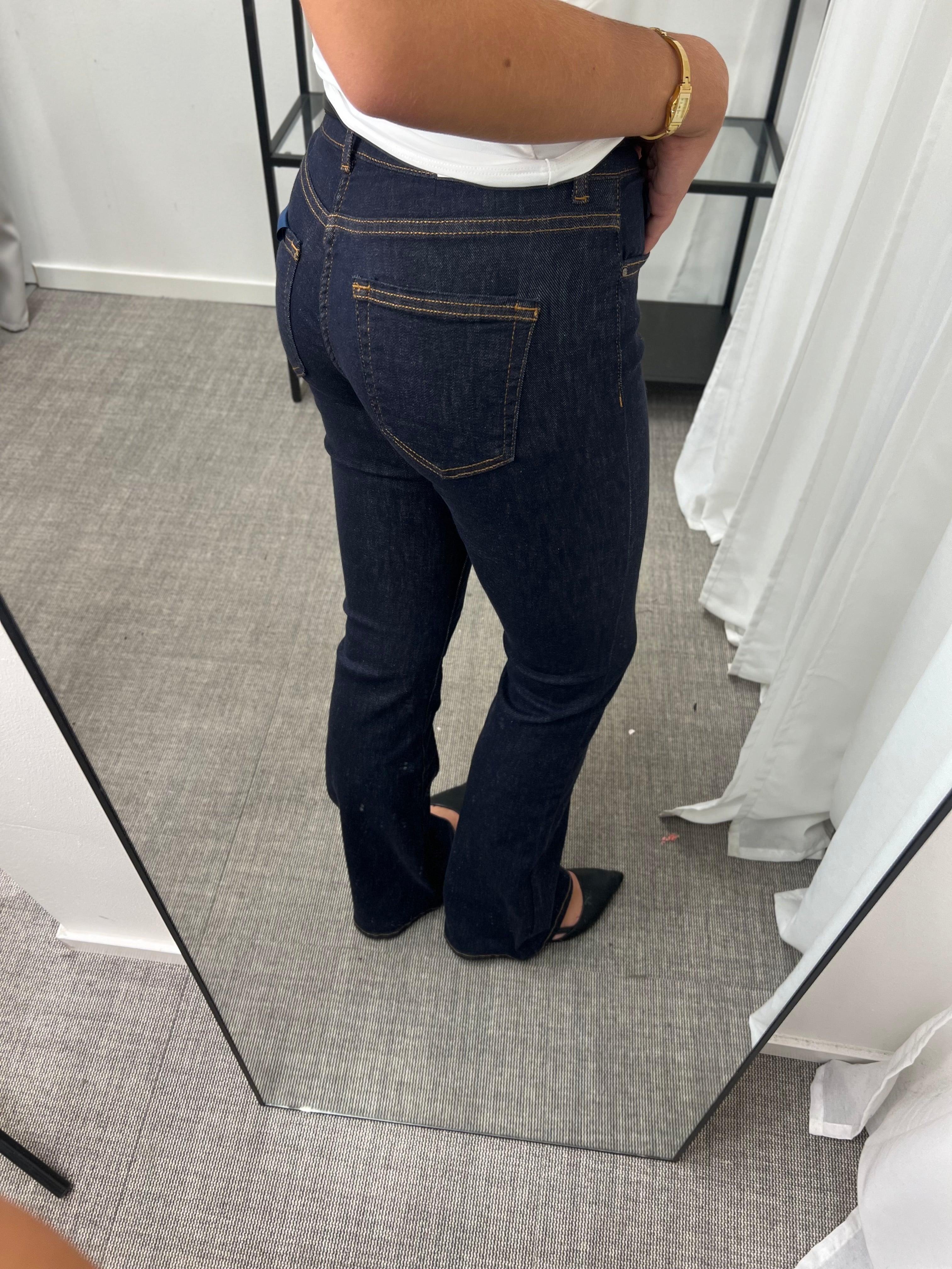 ONLY - BLUSH MID FLARED STAYBLUE DENIM - DARK BLUE DENIM