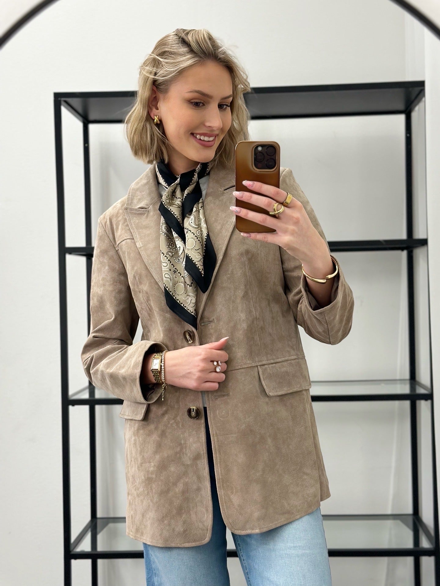 VEROMODA - PERNILLE LS SUEDE BLAZER JACKET