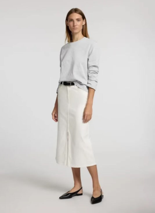 SELECTED FEMME - ESSENTIAL LS ROXY TEE - LIGHT GREY MELANGE