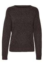 Ladda upp bild till gallerivisning, VEROMODA - DOFFY LS O-NECK BLOUSE - CHOCOLATE TORTE
