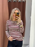 Ladda upp bild till gallerivisning, MARTA - RANDIG TRÖJA 7702 - BORDEAUX
