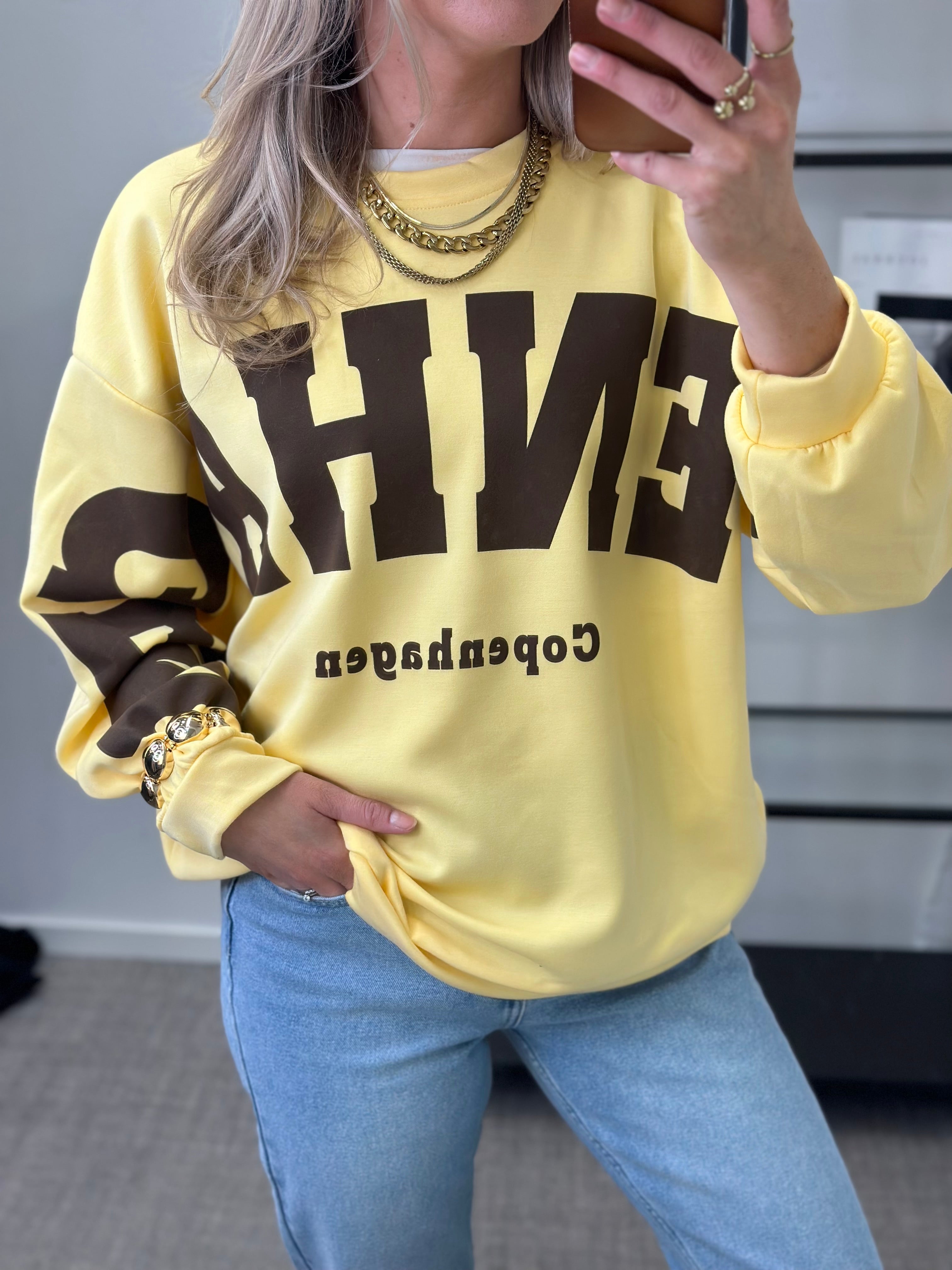 MARTA - HIBISCUS SWEATSHIRT 22659 YELLOW/MORO
