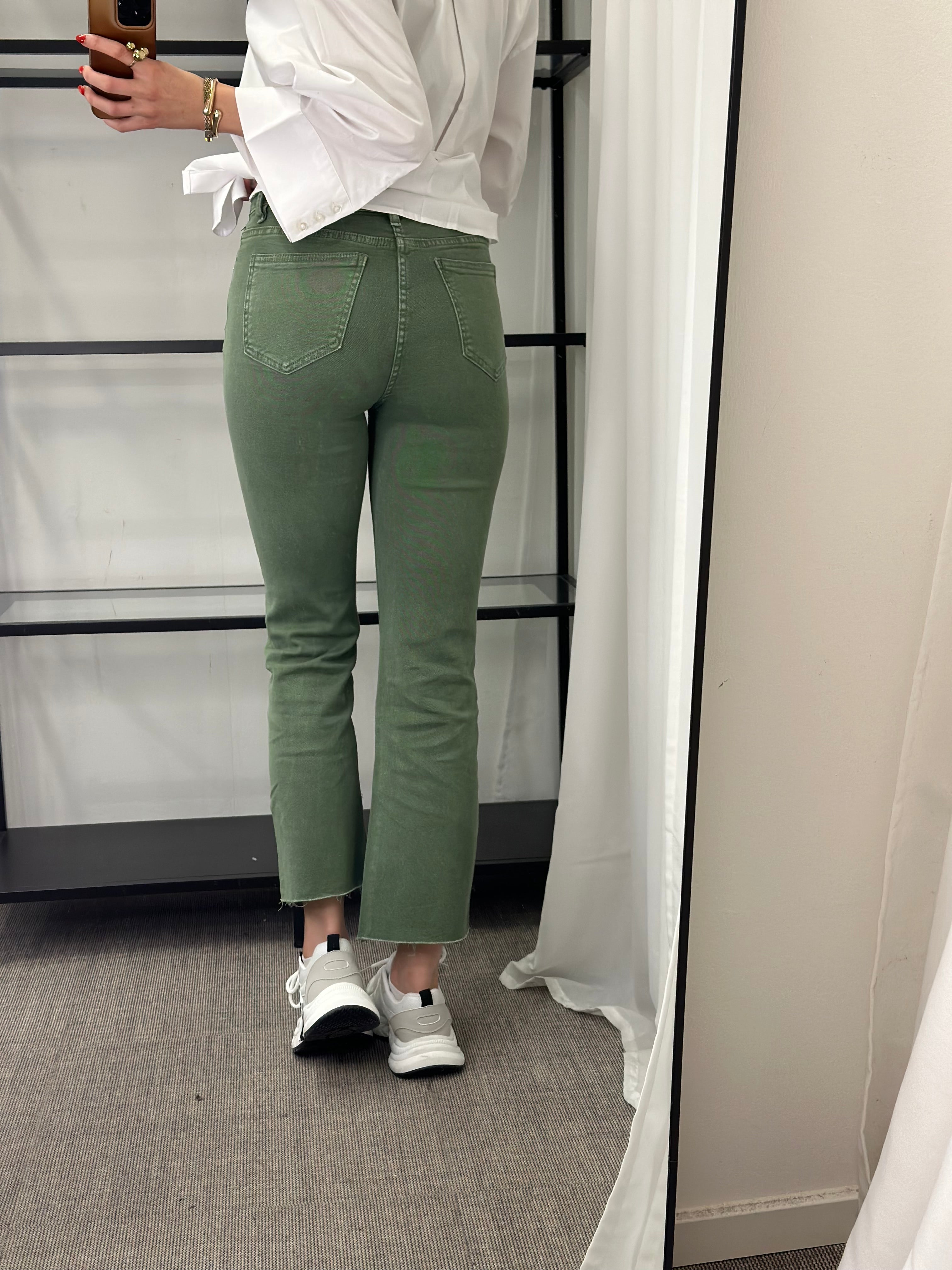 COSY HOUSE - FLARED JEANS - GRÖN Y6306M#