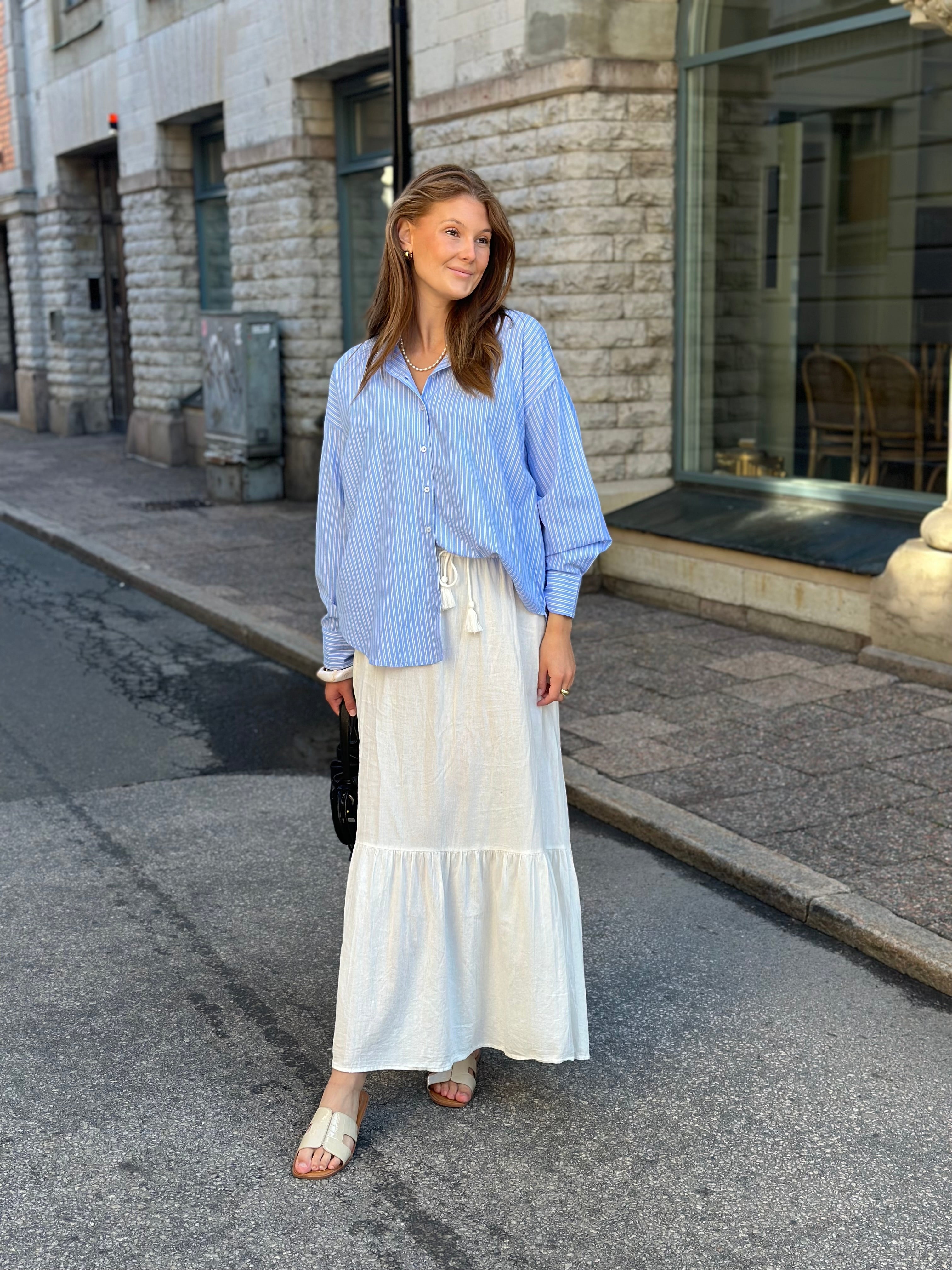 VEROMODA- FANNI LS SHIRT - HYDRANGEA/SANA
