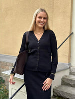 Ladda upp bild till gallerivisning, SELECTED FEMME - CARLY LS KNIT CARDIGAN - BLACK
