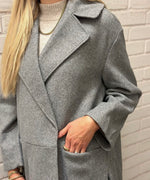 Ladda upp bild till gallerivisning, ONLY - NANCY LIFE LOOSE COAT - MEDIUM GREY MELANGE
