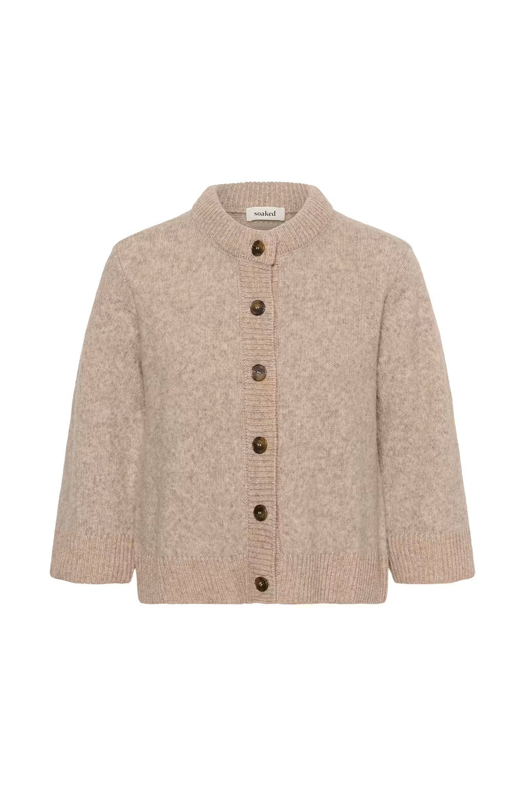 SOAKED - IDALIA CARDIGAN 30409424 - WALNUT MELANGE