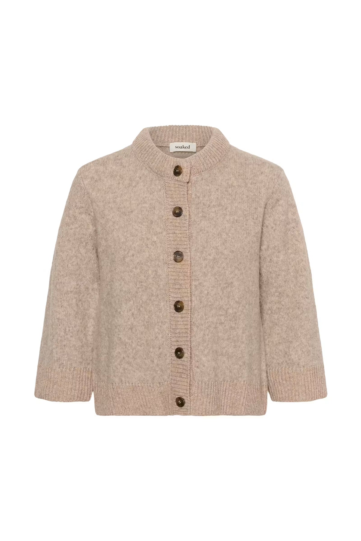 SOAKED - IDALIA CARDIGAN 30409424 - WALNUT MELANGE