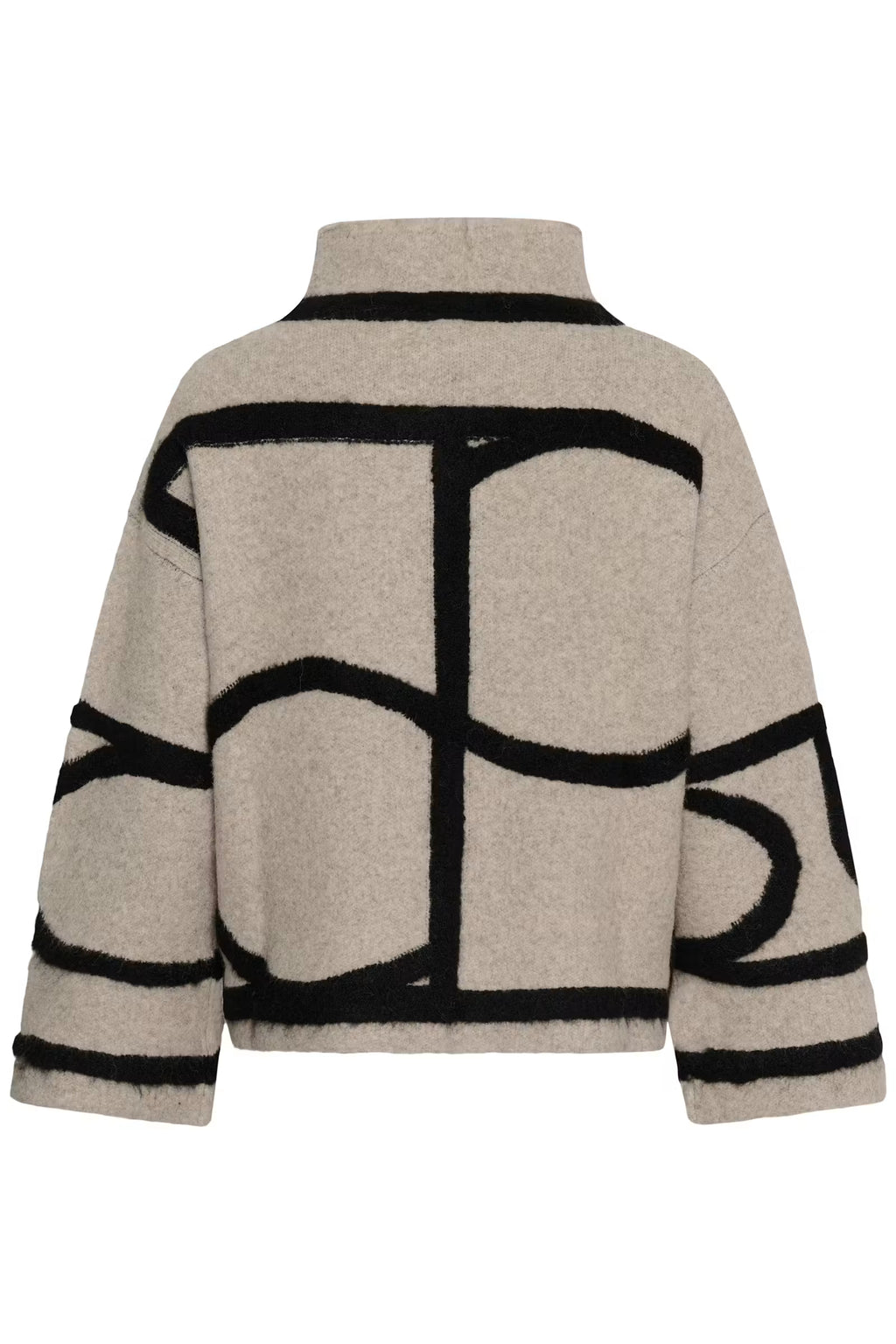 SOAKED - SOREA MONO PULLOVER 30408778 - BEIGE / BLACK MONOGRAM